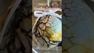 Fluid Art Techniques #shorts #diycrafts #ornaments #christmas #acrylicpainting #abstractart