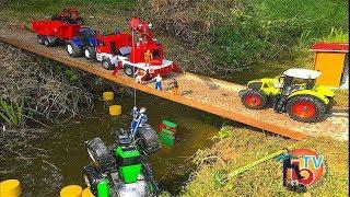 RC Traktor Crash Deutz Agrofron He fell from a bridge