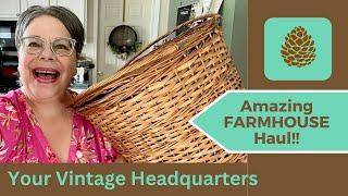 Farmhouse Vintage & Antiques! THRIFT SHOP   ESTATE SALE   FLEA MARKET HAUL!!