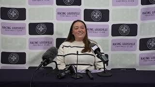 Racing interim GM Caitlyn Milby meets the press