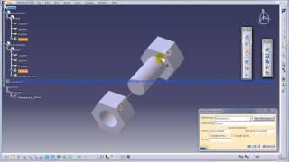 Catia V5|Digital Mockup|DMU Kinematics|Screw Joint Simulation|Complete