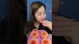 ASMR Trying A Sour Lolly Satisfying Mouth Eating Sounds #shorts