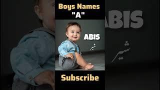 Muslim baby boy names with "A" Alphabet