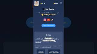 Xempire hyper zone code videos 1000000000 Coins Hype zone x empire Clam hero1779173863 #xempire