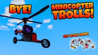 TROLLING WITH MINICOPTERS! Roblox BedWars