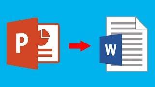 How to Convert PowerPoint PPT Slide to Word File