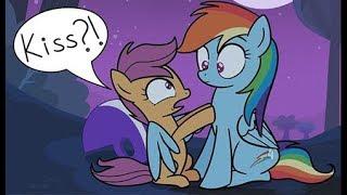 KISS ME RAINBOW DASH WTF MY LITTLE PONY RIDE COMIC DUBS