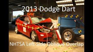 2013-2016 Dodge Dart NHTSA Oblique Overlap Crash Test (Left Side)
