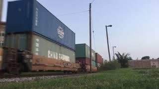 Canadian National 8908 And 5752 Leads A Intermodal Train In Waukesha