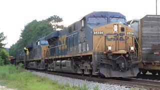 [3E] Explosive CSX Train and a Q616's Knuckle Breaks Again, Hull - Dacula GA, 07/24/2016 ©mbmars01