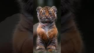 Tiger Cub: I love to be touched on the head. #cuteanimals #tigercats #cute #tigerlife #cutepets