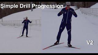 How To Cross Country Ski: V2/ ONE SKATE Skate Ski Technique