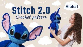 Stitch 2.0 | Відеоогляд. МК вже в наявності. Стіч гачком із плюшевої пряжі. Crochet pattern