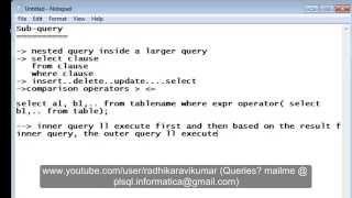 SQL: How to use Sub Queries