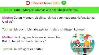 deutsch lernen mit dialogen - A1|  level conversation between a mother and her daughter in German 2