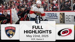 NHL Playoff Highlights | Panthers vs. Hurricanes | Gm 2 | May 22, 2025