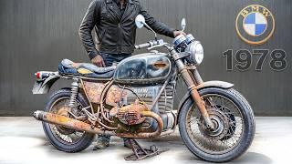 Man Restores Abandoned Classic 70's BMW Motorcycle