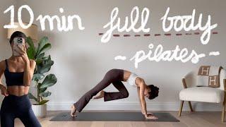 10MIN full body pilates workout // de-bloating & flexibility // beginner friendly