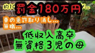 【音声あり】会社から180万円懲罰。車の免許取り消し。大怪我。人生色々詰んでます。/低収入/共働き/子供3人/5人家族/無職/家計簿/ギャンブル大好き/パチ狂/