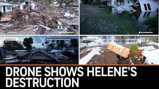 Drone Footage Shows Hurricane Helene's Destruction