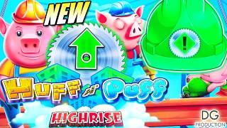 NEW1ST LOOK HUFF N' PUFF HIGHRISE GREEN BUZZ SAW MEGA HAT MANSION SLOT MACHINE LAS VEGAS G2E 2024