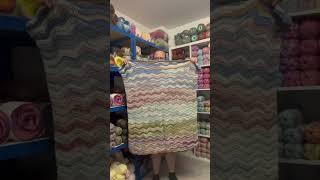 Wave/ ripple blanket made from drifter aran #waveblanket #rippleblanket #frogitcrochet #yarnshop