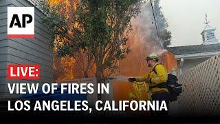 LIVE: View of fires in Los Angeles, California