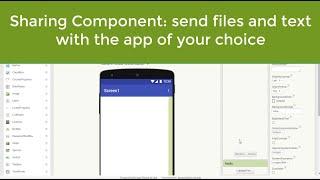 App Inventor: Share files and text with an application