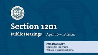 Ninth Triennial Section 1201 Public Hearings - Proposed Class 7 - April 18, 2024 (Part 3)