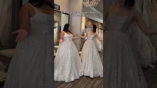Besties choosing the same wedding dress in BERTA Bridal!