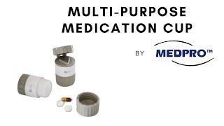 Multi Purpose Medication Cup | Pill Cutter, Storage & Crusher