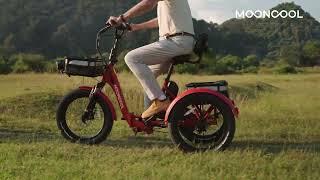 Mooncool TK Pro Folding Electric Trike - More Safety, More Comfort