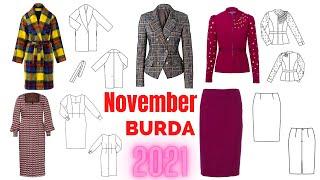 Burda 11/2021 FULL LINE DRAWINGS