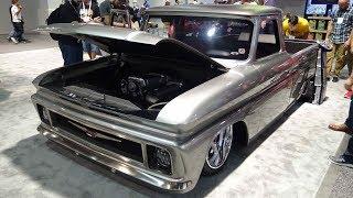 "Unruly" 1966 C10 has a supercharged LS7, cantilever suspension, airbags, and Schott wheels.