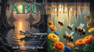 Learn Alphabets | Nursery rhymes | ABC Song for kids | Preschool rhymes | Amk Knowledge Nest | Amk