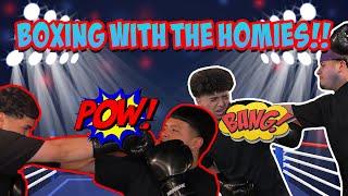 BOXING WITH THE HOMIES!!(funniest vlog)