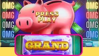 I WON THE GRAND JACKPOT Playing PIGGY BANKING For The 1st Time