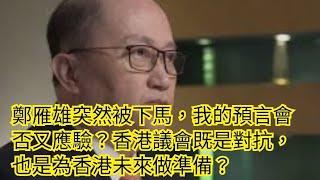 1548)鄭雁雄突然被下馬，我的預言會否又應驗？香港議會既是對抗，也是為香港未來做準備？