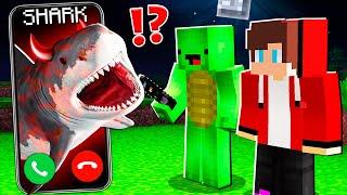 Why EVIL SHARK CALLING to JJ and MIKEY at 3:00am ? - in Minecraft Maizen