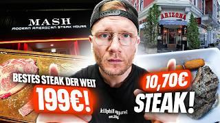 I TESTED THE CHEAPEST AND MOST EXPENSIVE STEAK IN HAMBURG!