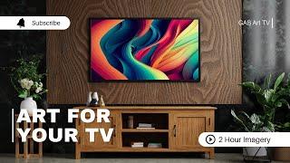 Colorful Wavy Abstract | Art For Your TV | GAB Art TV | Living Room Art Inspiration | 2 Hours | HD