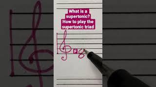 What is a supertonic? How to write the supertonic triad in C major #chords #musictheory