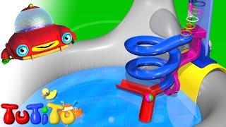 TuTiTu Builds a Bath time Toys - Fun Toddler Learning with Easy Toy Building Activities