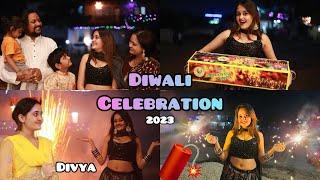 Biggest Diwali Celebration of Bindass Kavya with Divya Best Fireworks Pathake Diwali Vlogs 2023