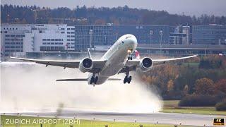 24 AMAZING TAKEOFFS & LANDINGS |  Zurich Airport Plane Spotting (ZRH/LSZH) | 4K