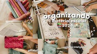 ORGANIZANDO MEU MATERIAL ESCOLAR 2024 - volta às aulas 