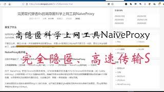 完美取代v2(x)ray的高隐匿科学上网工具NaiveProxy（支持openwrt）