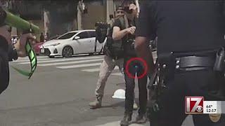 LAPD releases video of officer shooting protester in the groin with non-lethal round