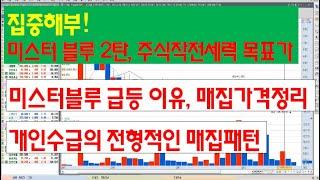 미스터블루 2탄, 주식작전세력목표가, 오르는 이유는 뭘까? 개인수급의 전형적인 매집패턴, 이상로의 차트분석&차트공부