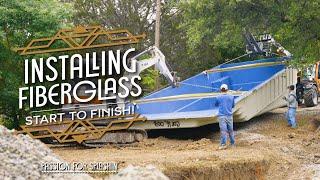 Installation Process Of A Fiberglass Pool From Start To Finish!